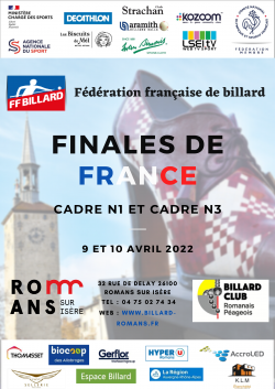 Carambole - Championnats de France Cadre N1 47/2 et Cadre N3 42/2